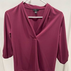 Ann Taylor Burgundy Blouse